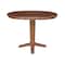 International Concepts 36 in. Solid Wood Round Top Pedestal Table w/12 in. Leaf-36.1 in.High-Dining Height, Distressed Oak K42-36RXT-23B-36 - alternate 8